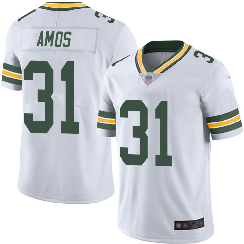 Green Bay Packers Limited White Men 31 Amos Adrian Road Jersey Nike NFL Vapor Untouchable